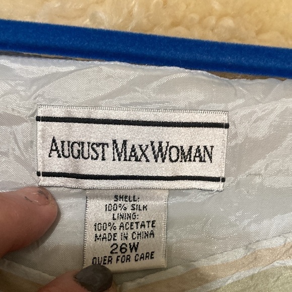 August max women silk tank size 26 w - Picture 2 of 10